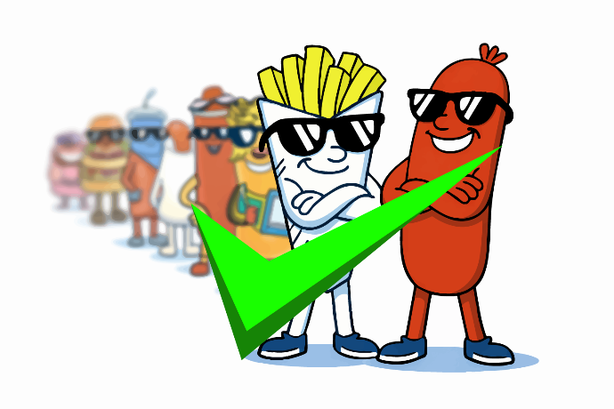 Wachtrij frituur de baan